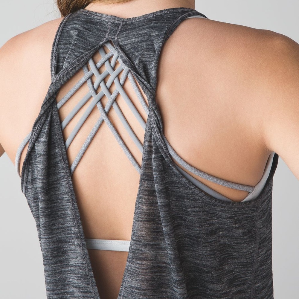 Trapeze twist tank (heathered black)